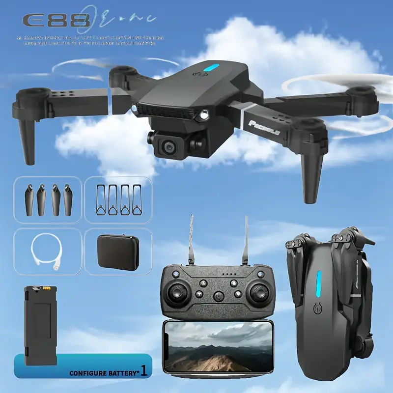 Dron E88 s dvojitou kamerou