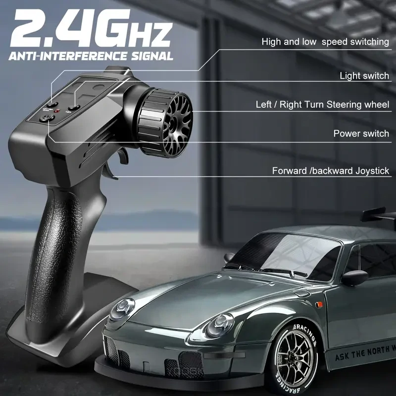 Vysokorychlostní 4WD RC Drift Car se světly